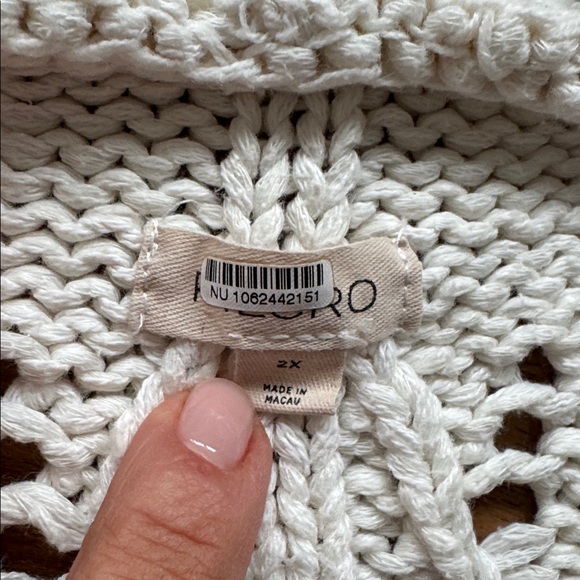 PILCRO EMBROIDERED CHUNKY KNIT SWEATER 2X - Picture 3 of 5